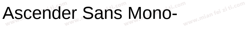 Ascender Sans Mono字体转换